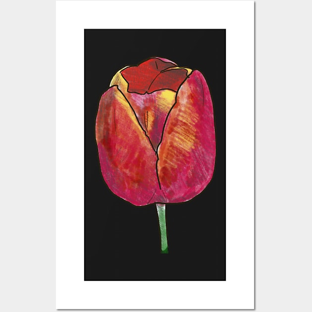 Red Tulip Wall Art by shehitsback